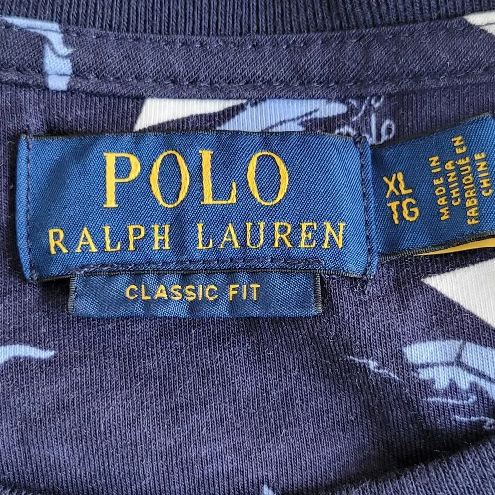 NWT Polo Ralph Lauren Polo Bear Nautical Tee Navy XL Classic Fit Preppy